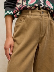 Zeleno - White Stuff Ayla Cord Pantalone širokih nogavica - Slika 3 od 6