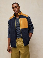 White Stuff Blue Borg Pocket Detail Gilet - Image 2 of 6
