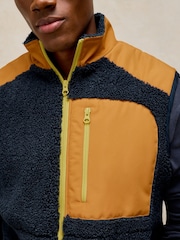 White Stuff Blue Borg Pocket Detail Gilet - Image 4 of 6