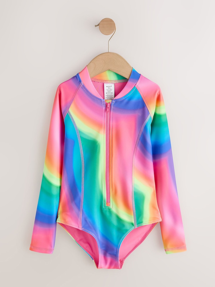 Rainbow Long Sleeve Sunsafe Swimsuit (3mths-16yrs) - Image 1 of 4 Rainbow Long Sleeve Sunsafe Swimsuit (3mths-16yrs) - Image 1 of 4