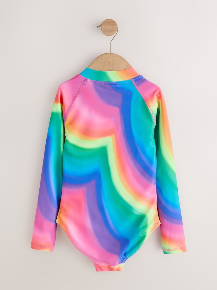 Rainbow Long Sleeve Sunsafe Swimsuit (3mths-16yrs) - Image 2 of 4 Rainbow Long Sleeve Sunsafe Swimsuit (3mths-16yrs) - Image 2 of 4