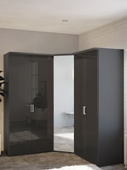 Wiemann Graphite Peyton Corner Mirror Semi-Fitted Wardrobe - Image 1 of 3