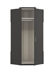 Wiemann Graphite Peyton Corner Mirror Semi-Fitted Wardrobe - Image 2 of 3
