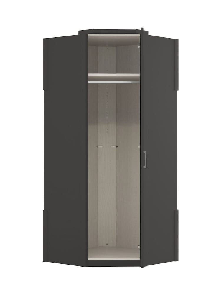 Wiemann Graphite Peyton Corner Mirror Semi-Fitted Wardrobe - Image 2 of 3
