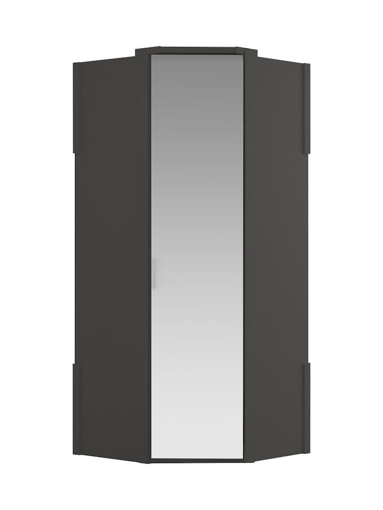Wiemann Graphite Peyton Corner Mirror Semi-Fitted Wardrobe - Image 3 of 3