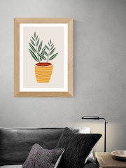 East End Prints Yellow Plants 1 by Dan Hobday - Image 1 of 3