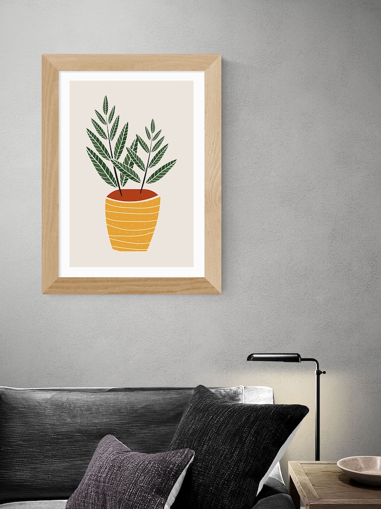 East End Prints Yellow Plants 1 by Dan Hobday - Image 1 of 3