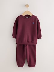 Burgundy Red Logo Sweatshirt And Joggers Set (3mths-7yrs) - Image 1 of 5