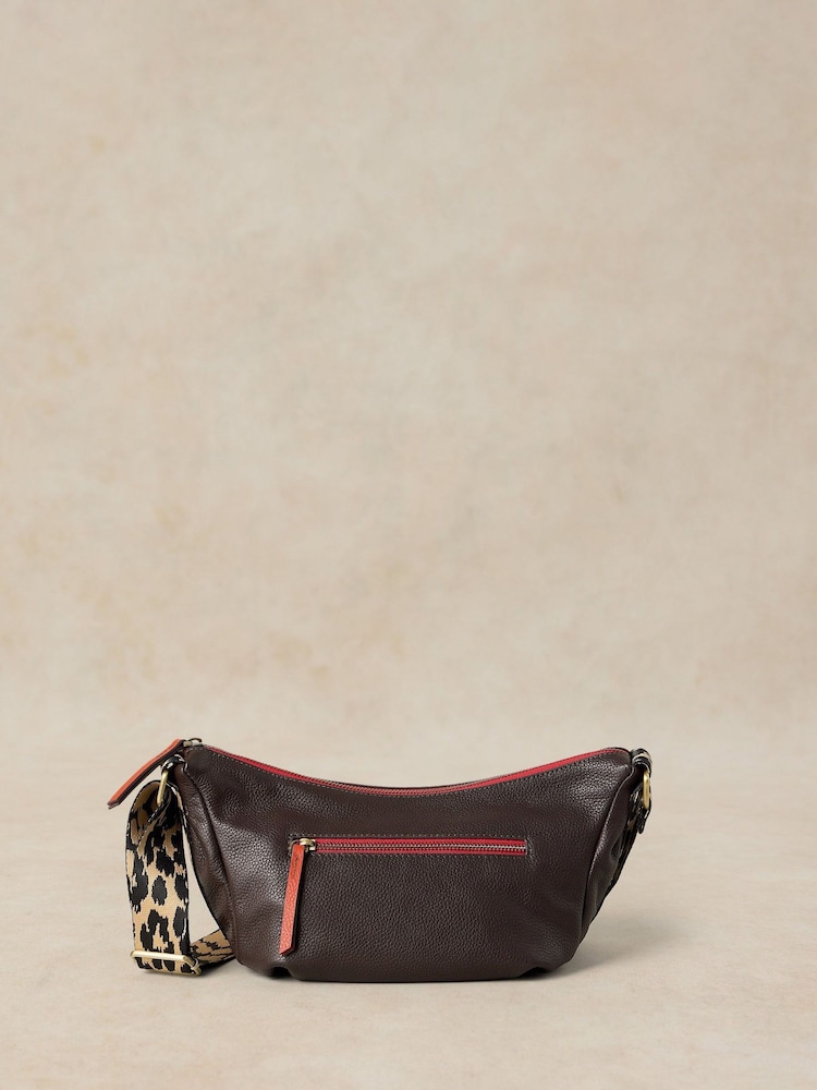White Stuff Brown Meadow Leather Cross-Body Bag - Image 1 of 4