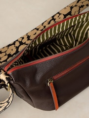 White Stuff Brown Meadow Leather Cross-Body Bag - Image 4 of 4