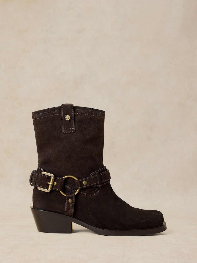 White Stuff Brown Liberty Western Biker Boots - Image 1 of 4