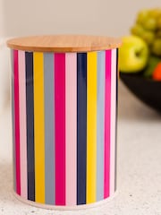 Navigate Pink Guatemala Stripe Storage Canister - Image 1 of 2