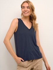 Cream Blue Sealina Sleeveless Lace Blouse - Image 1 of 5