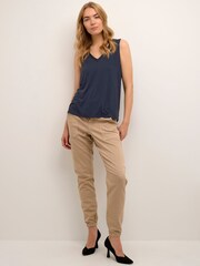 Cream Blue Sealina Sleeveless Lace Blouse - Image 3 of 5