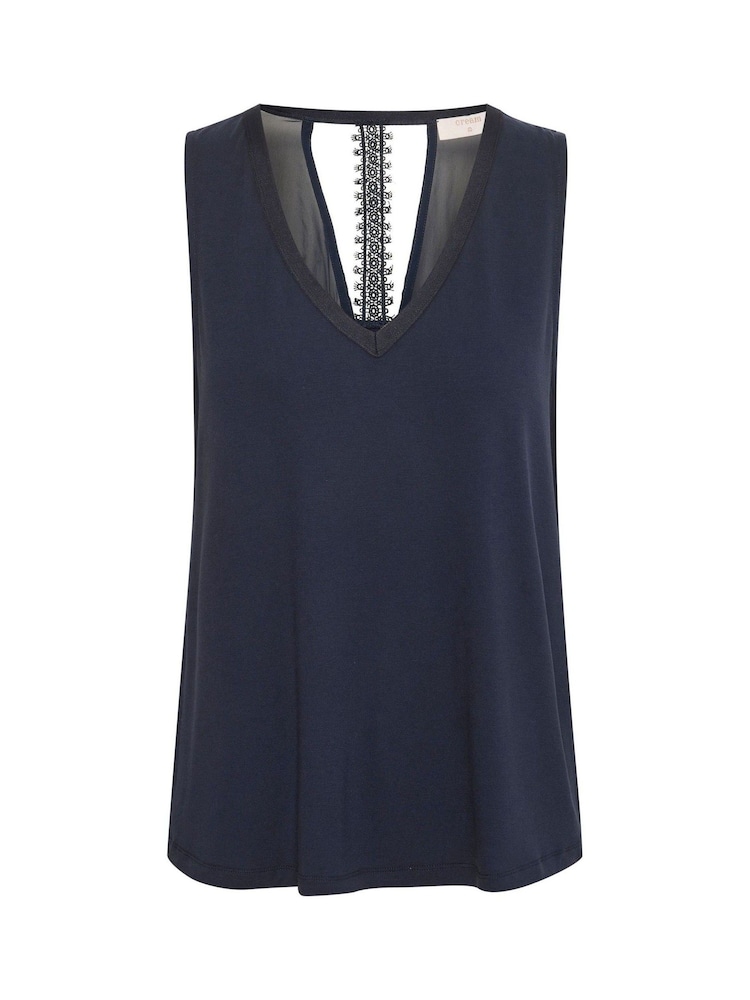 Cream Blue Sealina Sleeveless Lace Blouse - Image 5 of 5