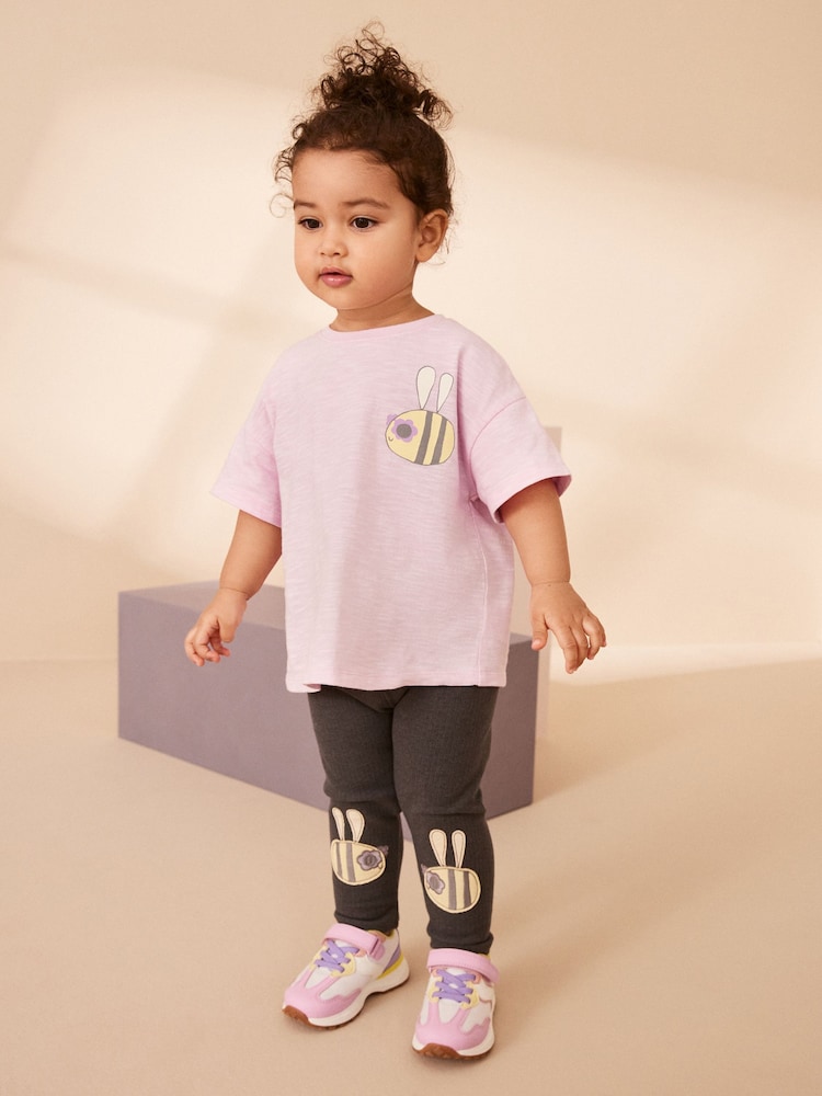 Lila vijolična - 100% bombaž kratek rokav; Komplet s kratkimi rokavi majica in pajkice (3mesecev-7yrs) - Slika 1 iz 8 Lila vijolična - 100% bombaž kratek rokav; Komplet s kratkimi rokavi majica in pajkice (3mesecev-7yrs) - Slika 1 iz 8