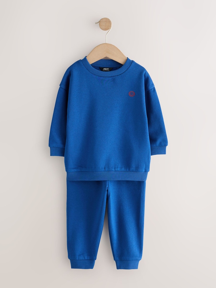Cobalt Blue Logo Sweatshirt And Joggers Set (3mths-7yrs) - Image 1 of 5 Cobalt Blue Logo Sweatshirt And Joggers Set (3mths-7yrs) - Image 1 of 5