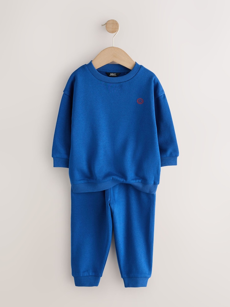 Cobalt Blue Logo Sweatshirt And Joggers Set (3mths-7yrs) - Image 2 of 5 Cobalt Blue Logo Sweatshirt And Joggers Set (3mths-7yrs) - Image 2 of 5