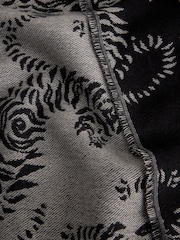 White Stuff Black Midweight Pattern Scarf - Image 3 of 3