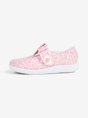 JoJo Maman Bébé Pink Ditsy Girls' Canvas Summer Shoes - Image 2 of 2