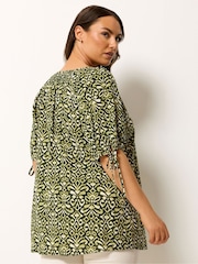 Yours Curve Green Ric  Rac Blouse - Image 3 of 5