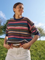 White Stuff Blue Stripe Jumper - Image 1 of 6