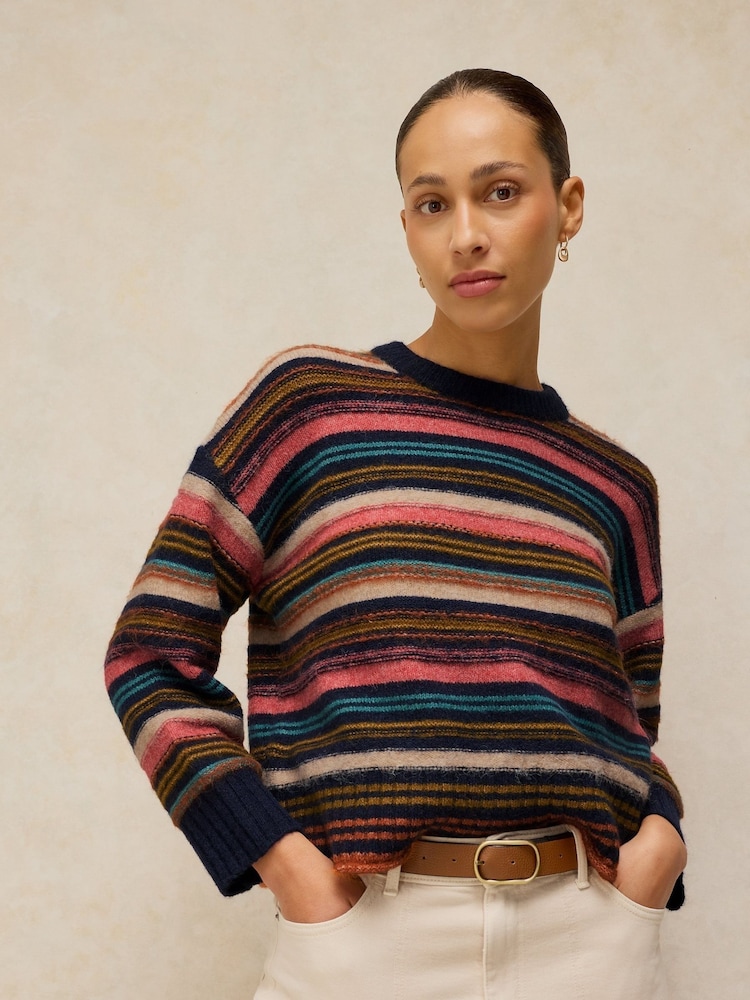 White Stuff Blue Stripe Jumper - Image 2 of 6