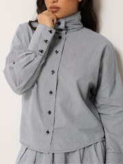 PixieGirl Petite Black Check Shirt And Maxi Skirt Set - Image 4 of 6