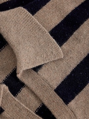 White Stuff Natural Izzy Striped Collar Jumper - Image 5 of 6
