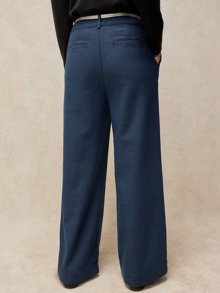 White Stuff Blue Belle Tweedy Wide Leg Trousers - Image 2 of 6 White Stuff Blue Belle Tweedy Wide Leg Trousers - Image 2 of 6