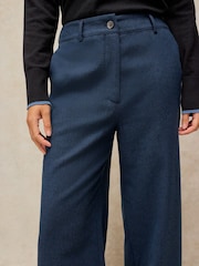 White Stuff Blue Belle Tweedy Wide Leg Trousers - Image 4 of 6