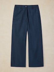 White Stuff Blue Belle Tweedy Wide Leg Trousers - Image 5 of 6
