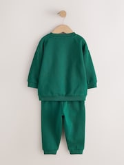 Verde brilhante - Conjunto Sweatshirt e joggers (3meses -7anos) - Imagem 3 de 5