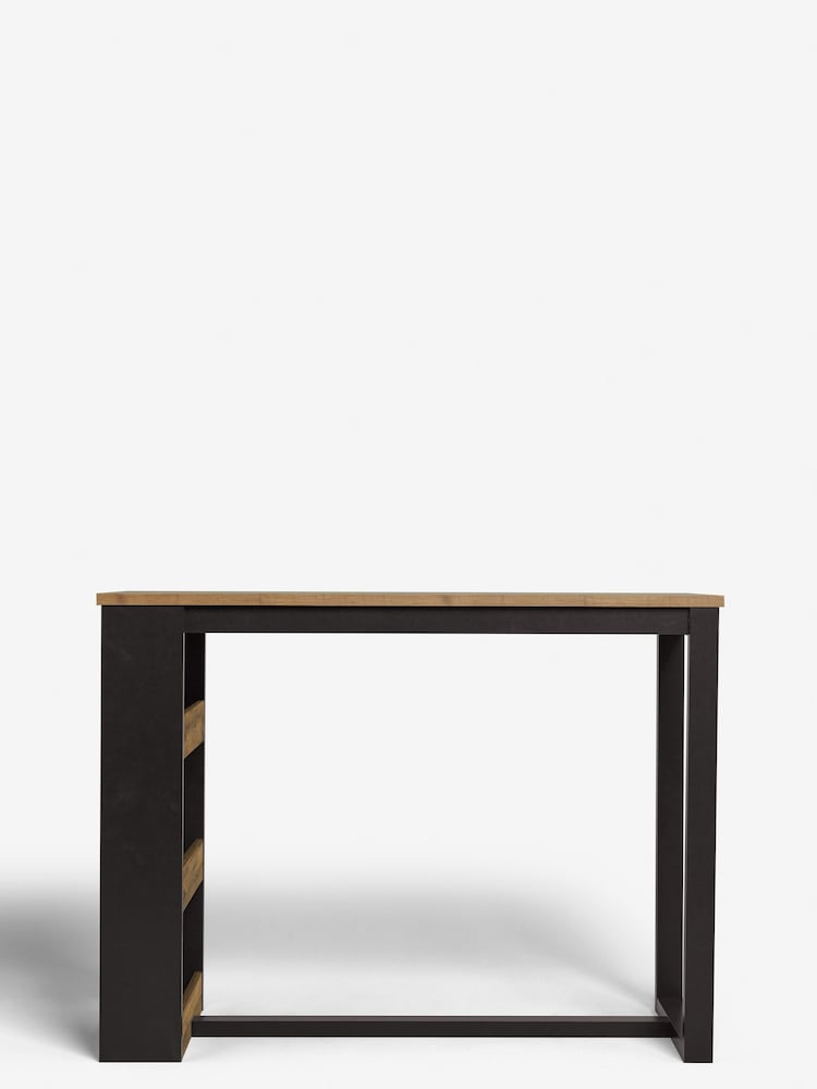 Dark Bronx Oak Effect 2 Seater Storage Bar Table - Image 2 of 7