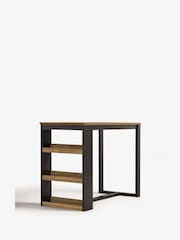 Dark Bronx Oak Effect 2 Seater Storage Bar Table - Image 3 of 7