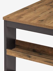 Dark Bronx Oak Effect 2 Seater Storage Bar Table - Image 6 of 7