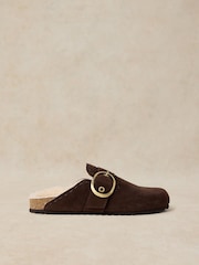 White Stuff Brown Myrtle Buckle Footbed Shoes - Image 1 of 4