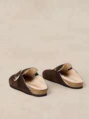 White Stuff Brown Myrtle Buckle Footbed Shoes - Image 3 of 4