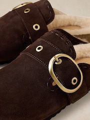 White Stuff Brown Myrtle Buckle Footbed Shoes - Image 4 of 4