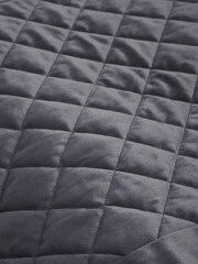 Grey Hamilton Velvet Duvet Cover And Pillowcase Set - Image 4 of 4