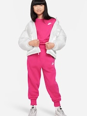 Цвет фуксии - Флисовый свитшот свободного кроя Nike Club - Image 4 of 4
