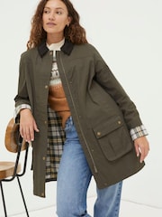 FatFace Green Hampshire Wax Swing Coat - Image 2 of 7
