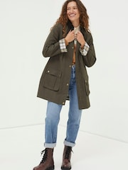 FatFace Green Hampshire Wax Swing Coat - Image 4 of 7
