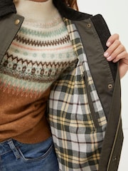 FatFace Green Hampshire Wax Swing Coat - Image 6 of 7