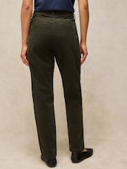 White Stuff Green Twister Cord Straight Leg Trousers - Image 3 of 6