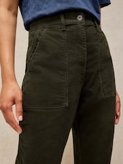 White Stuff Green Twister Cord Straight Leg Trousers - Image 4 of 6