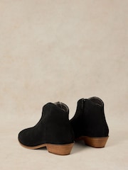 White Stuff Black Wide Fit Suede Ankle Boots - Image 3 of 4