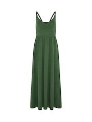 PixieGirl Petite Green Wrap Empire Maxi Dress - Image 5 of 5