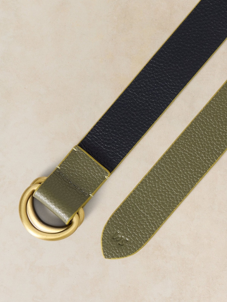 White Stuff Green Reversible Dring Belt - Image 3 of 3