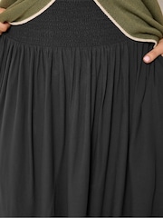Yours Curve Black Chambray Skirt - Image 5 of 6